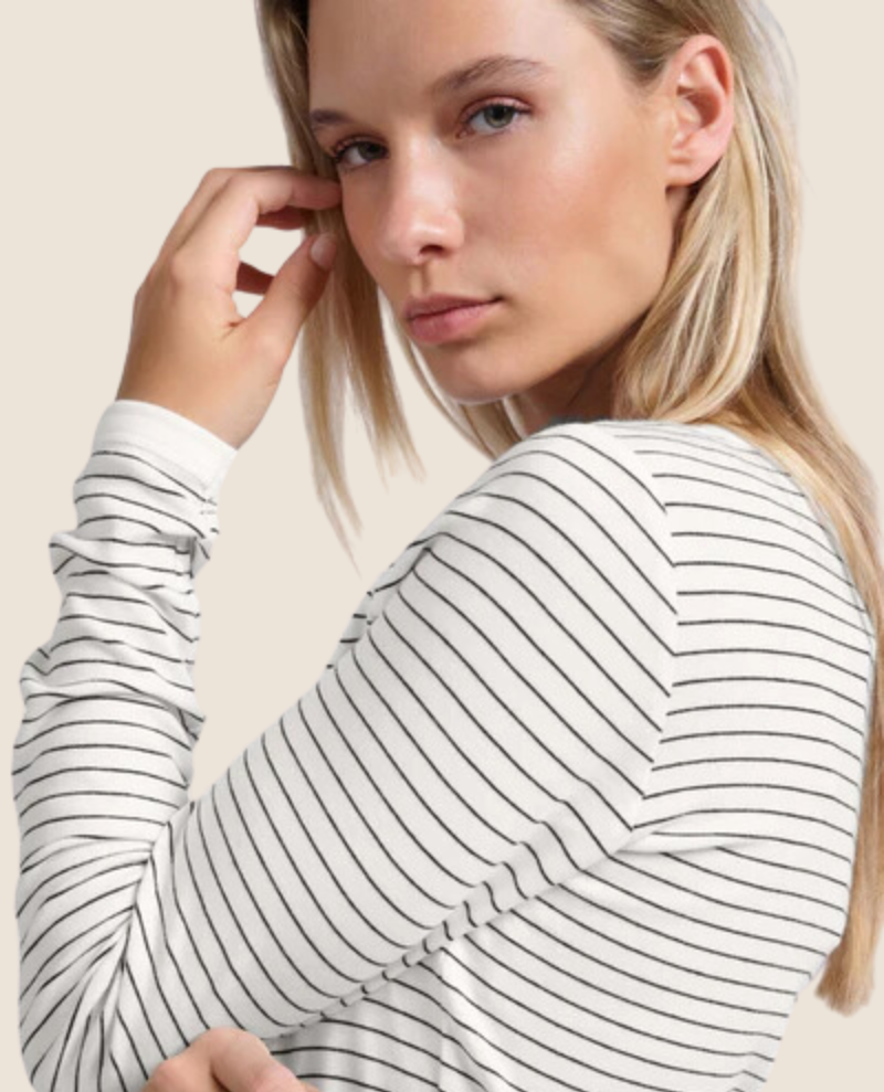 Yaya Blanc Stripe T-Shirt