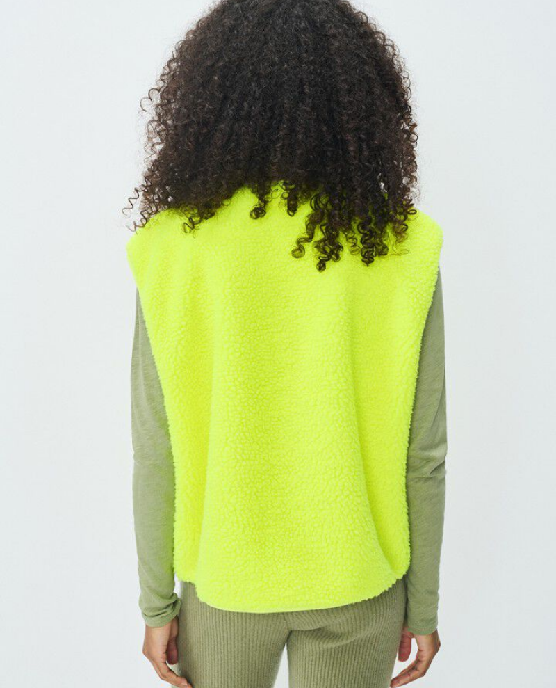 American Vintage Hoktown Fluro Yellow Gilet