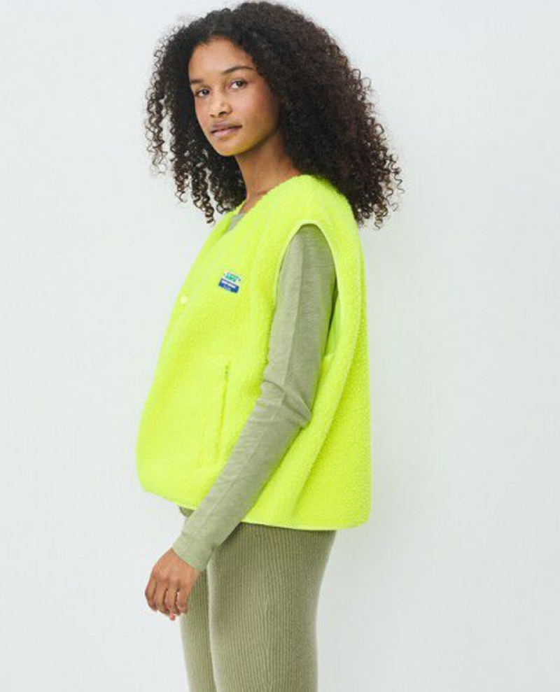 American Vintage Hoktown Fluro Yellow Gilet