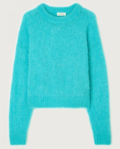 American Vintage Bymi Piscine Blue Crew Knit