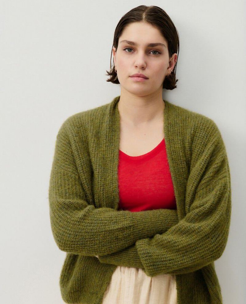 American Vintage East Kiwi Green Cardigan