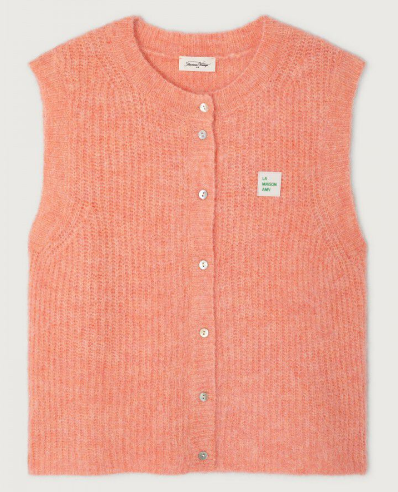 American Vintage East Peaches Sleeveless Cardigan