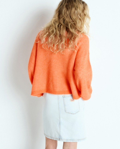 American Vintage Nenybay Fluro Orange Crew Knit