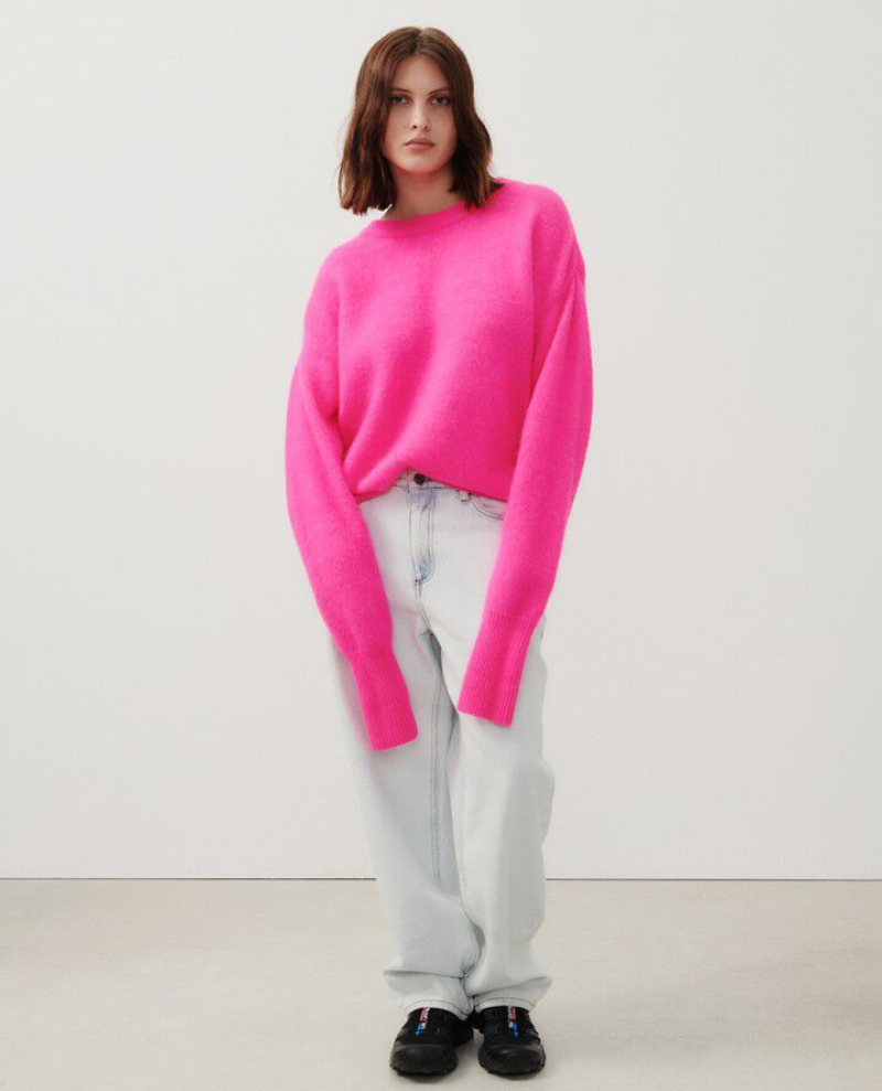 American Vintage Vitow Fluro Rose Knit