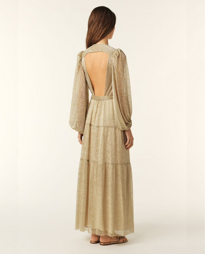 Ba&sh Cala Gold Maxi Dress