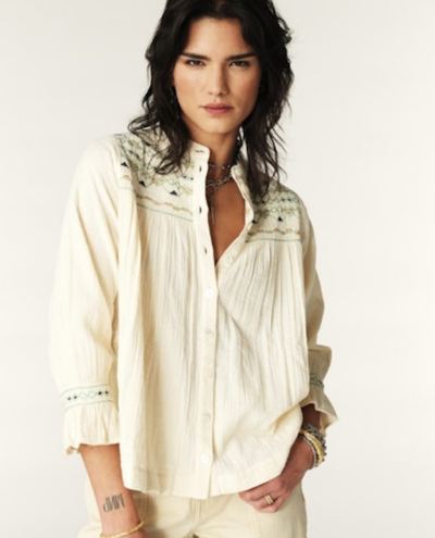 Ba&sh Suzanna Ecru Cream Shirt