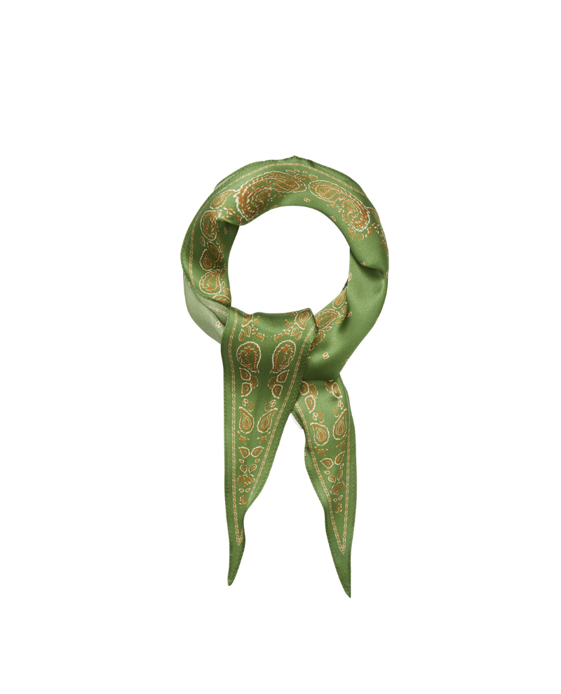 Beck Sondergaard Alonsa Diamond Green Silk Scarf