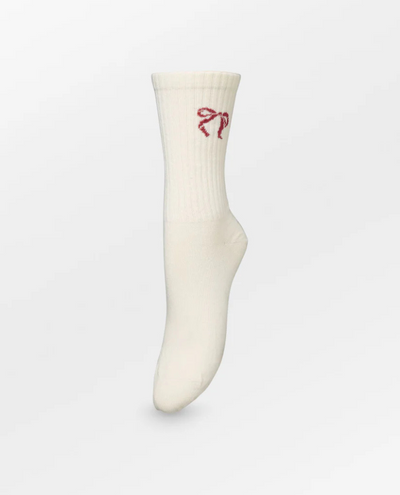 Beck Sondergaard Bow Cotta Birch White Socks