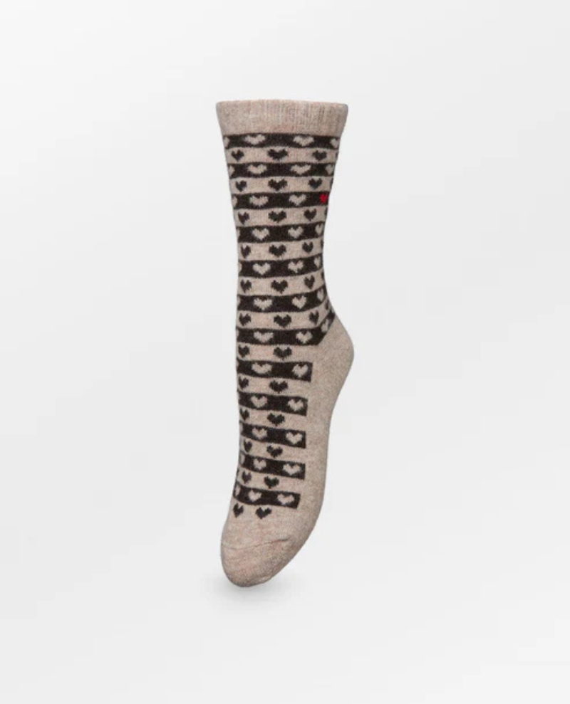 Beck Sondergaard Heart Wola Beige Socks