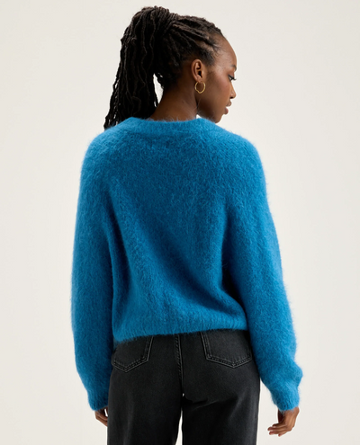 Bellerose Daruz Ocean Blue V-Neck Knit