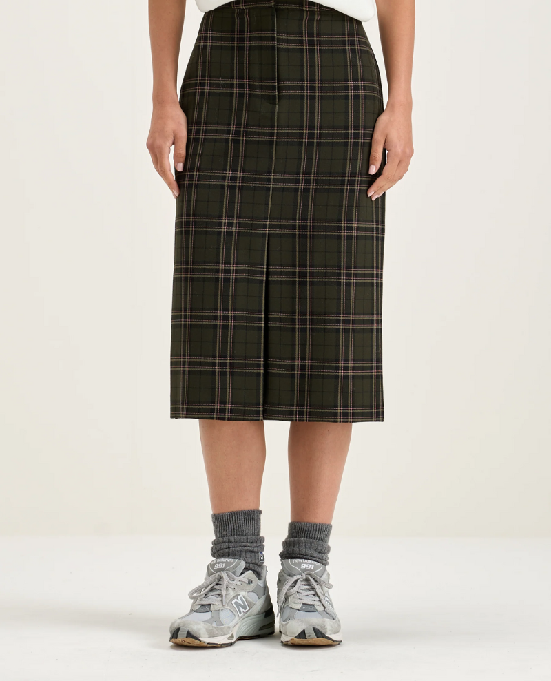 Bellerose Sonia Check Midi Skirt