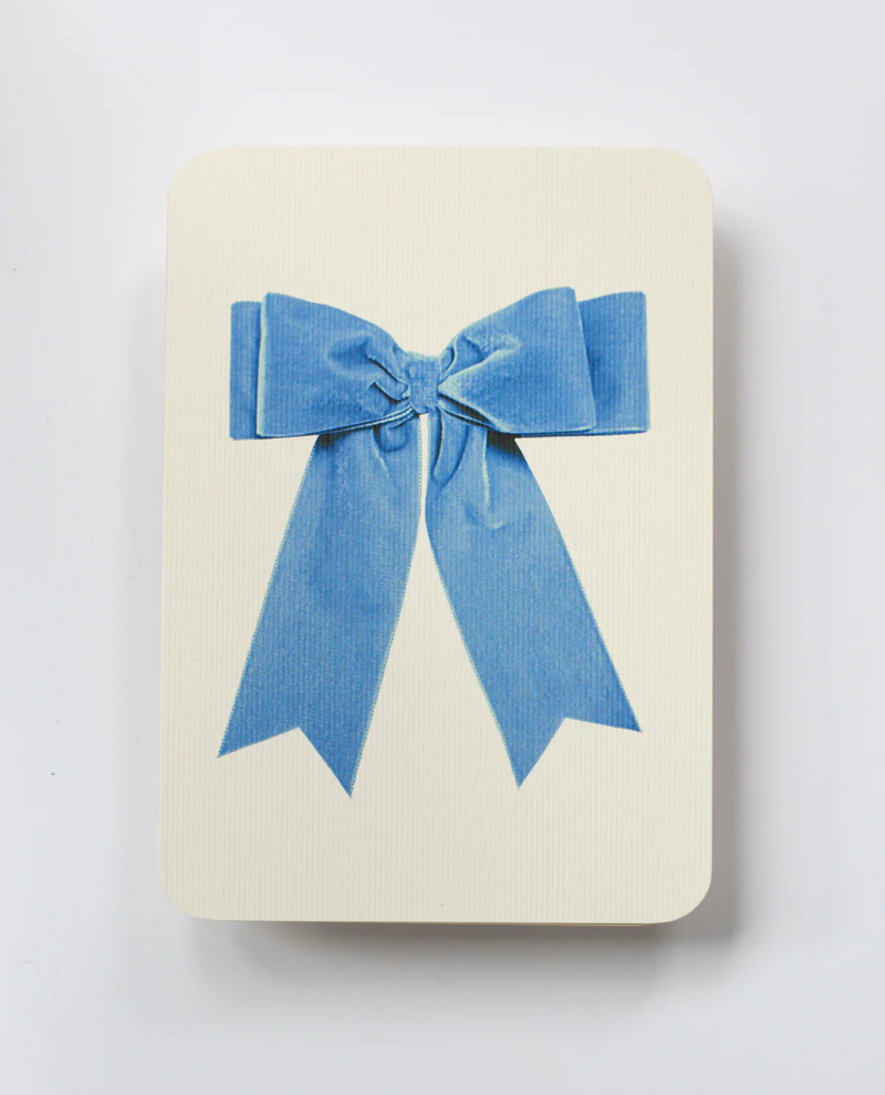 Canonbury Press Baby Blue Bow Notecard