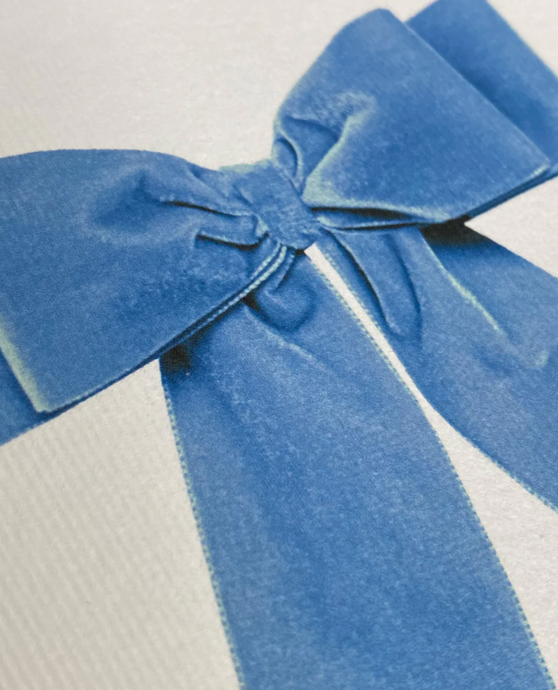 Canonbury Press Baby Blue Bow Notecard