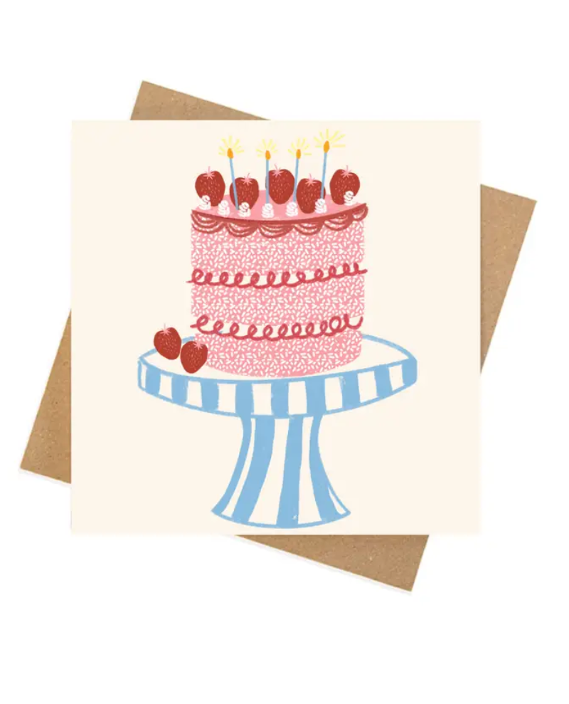 Carol Hillman Birthday Cake Greeting Card