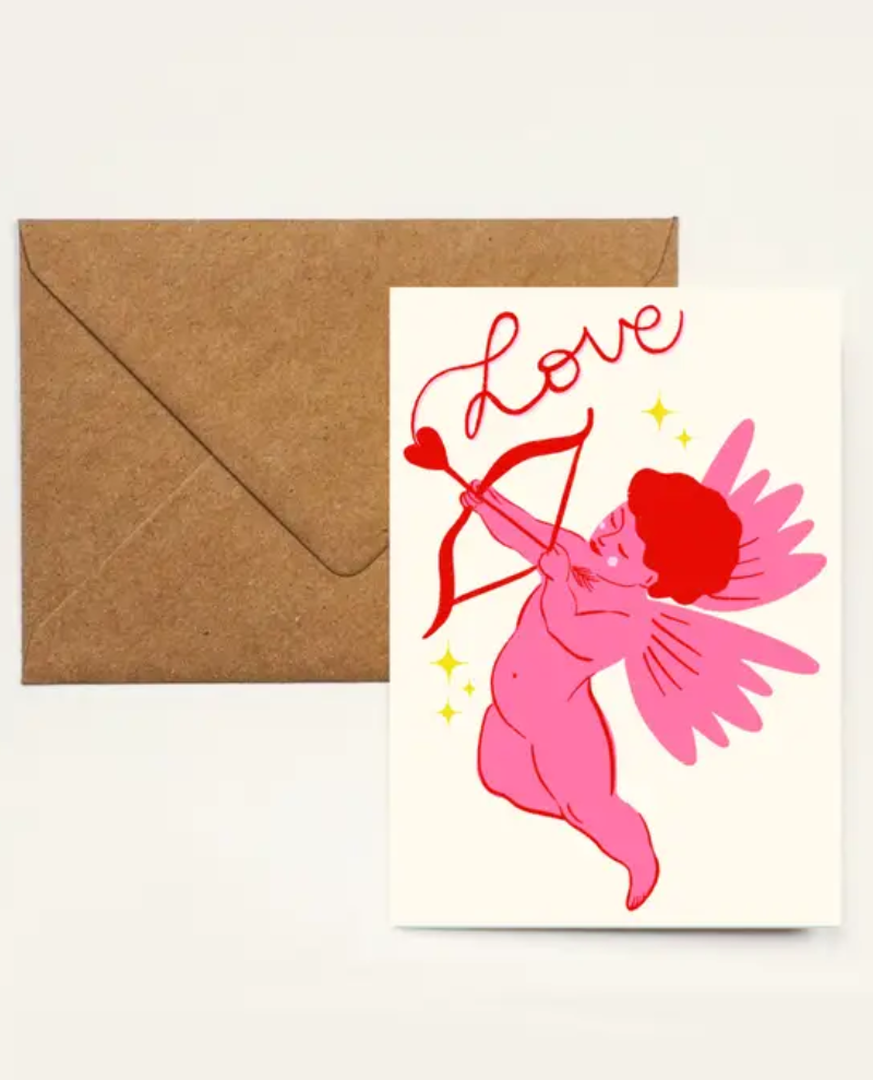 Carole Hillman Cupid Valentine's Card