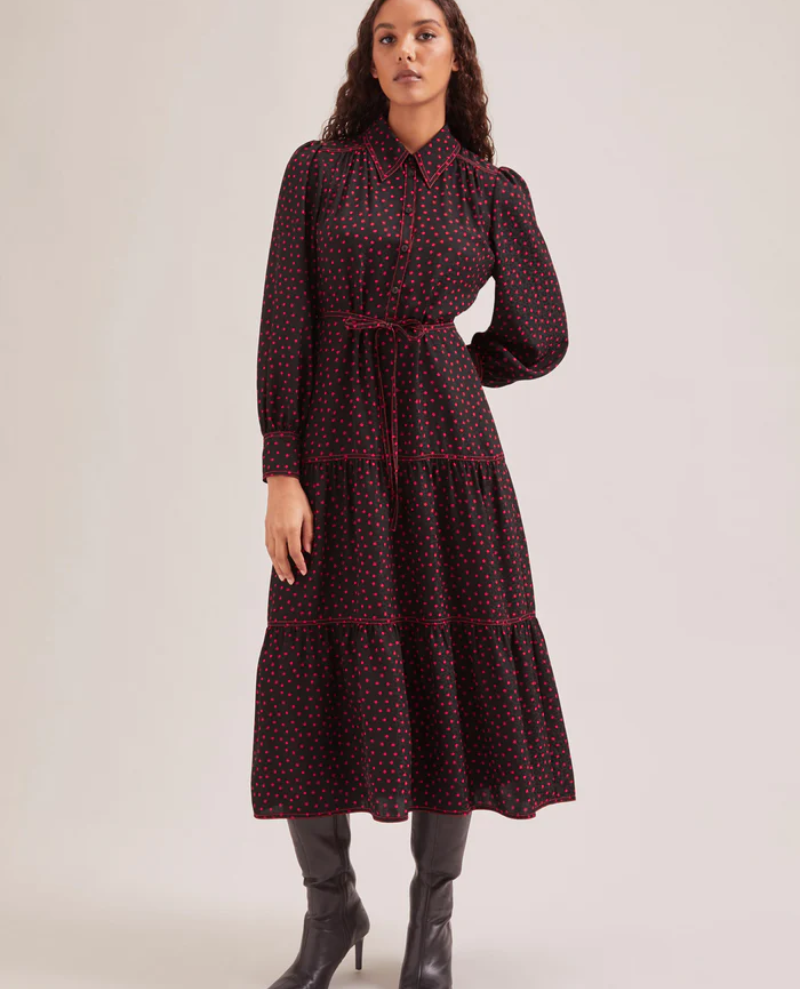 Cefinn Franklin Red Polka Dot Dress