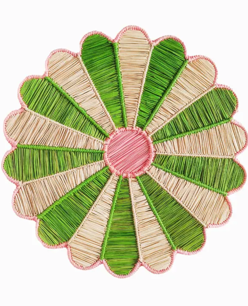 Coro Cora Margarite Green and Pink Placemat