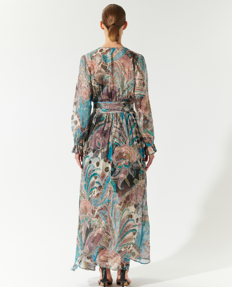 Dea Kudibal Cleo Masquerade Blue Maxi Dress