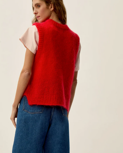 Des Petits Hauts Alberto Tomato Sweater Vest Knit