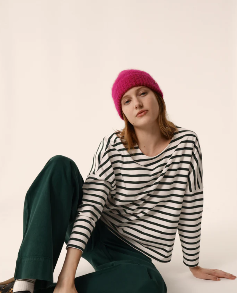 Des Petits Hauts Filipette Spruce Stripe T-Shirt