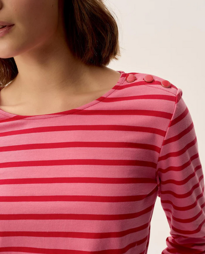 Des Petits Hauts Filly Bubble Red Stripe T-Shirt