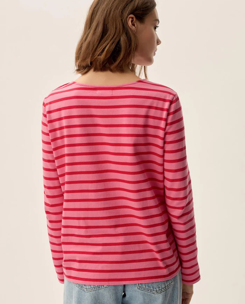 Des Petits Hauts Filly Bubble Red Stripe T-Shirt