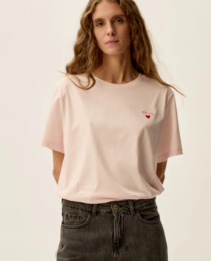 Des Petits Hauts Gazoline Powder Pink T-Shirt