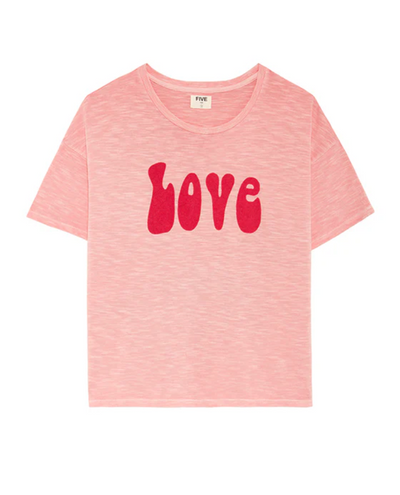 Five Bubblegum Ruby Pink Love T-Shirt