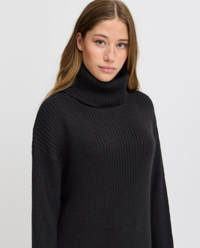 Ichi Andosa Black Knit Dress