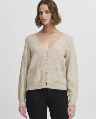 Ichi Banise Oatmeal Cardigan