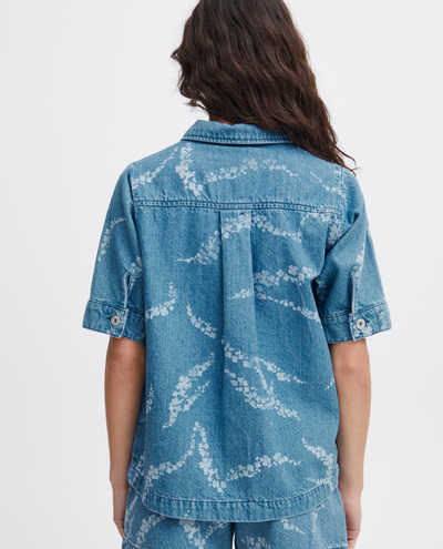 Ichi Biane Washed Denim Shirt