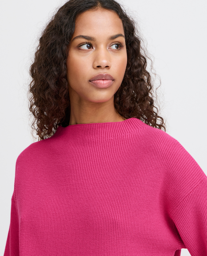 Ichi Boston Pink Yarrow Short Sleeve Knit