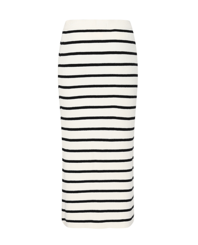 Ichi Boston Black Stripe Knitted Skirt