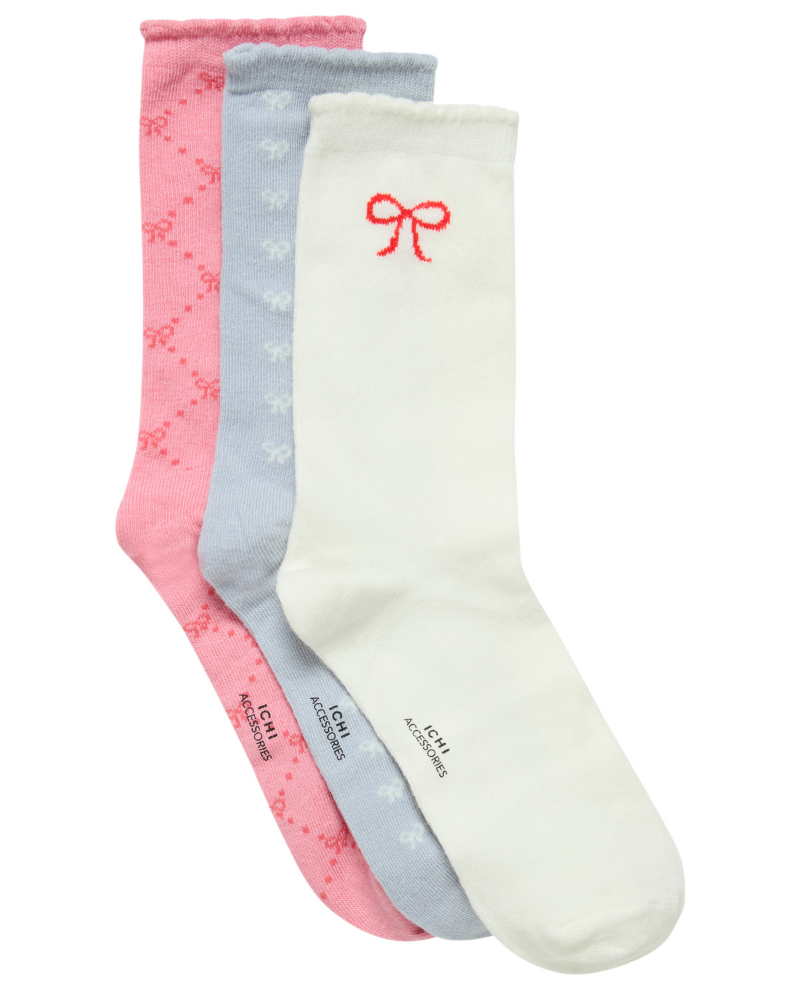 Ichi Bow Socks 3 Pack