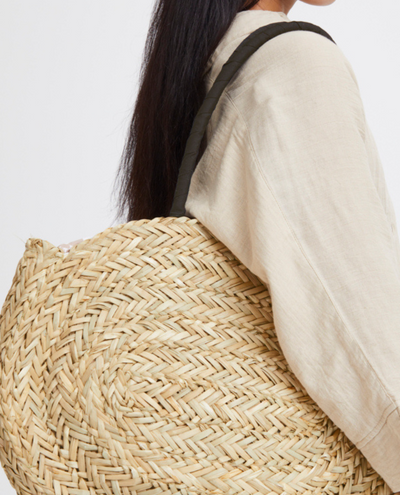 Ichi Claire Natural Woven Bag