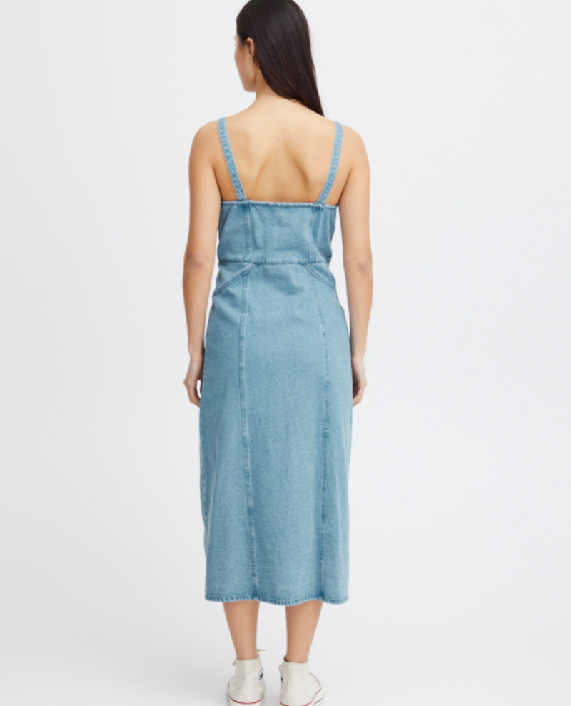 Ichi Concor Denim Blue Strappy Dress