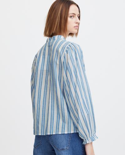 Ichi Ezomo Blue Stripe Shirt