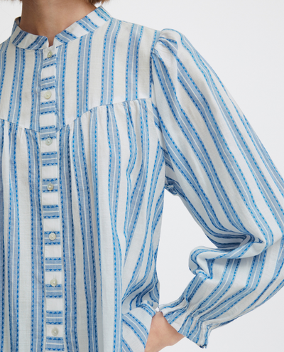 Ichi Ezomo Blue Stripe Shirt