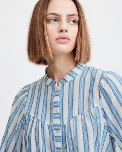 Ichi Ezomo Blue Stripe Shirt