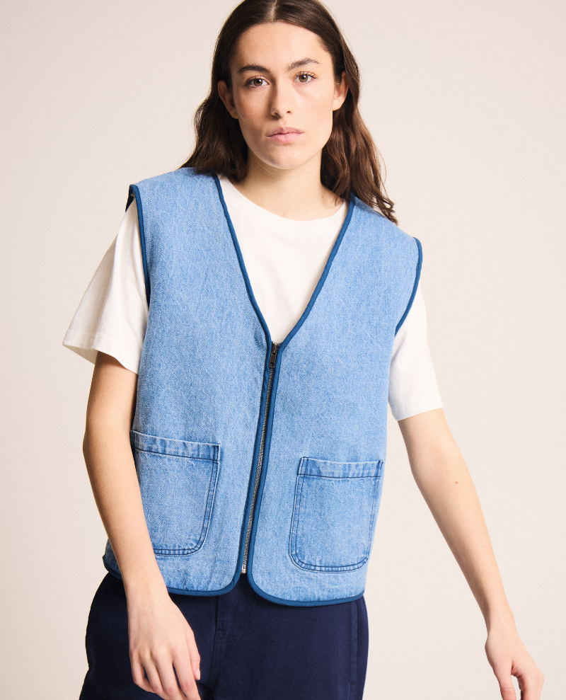 Ichi Hiramo Authentic Blue Denim Waistcoat