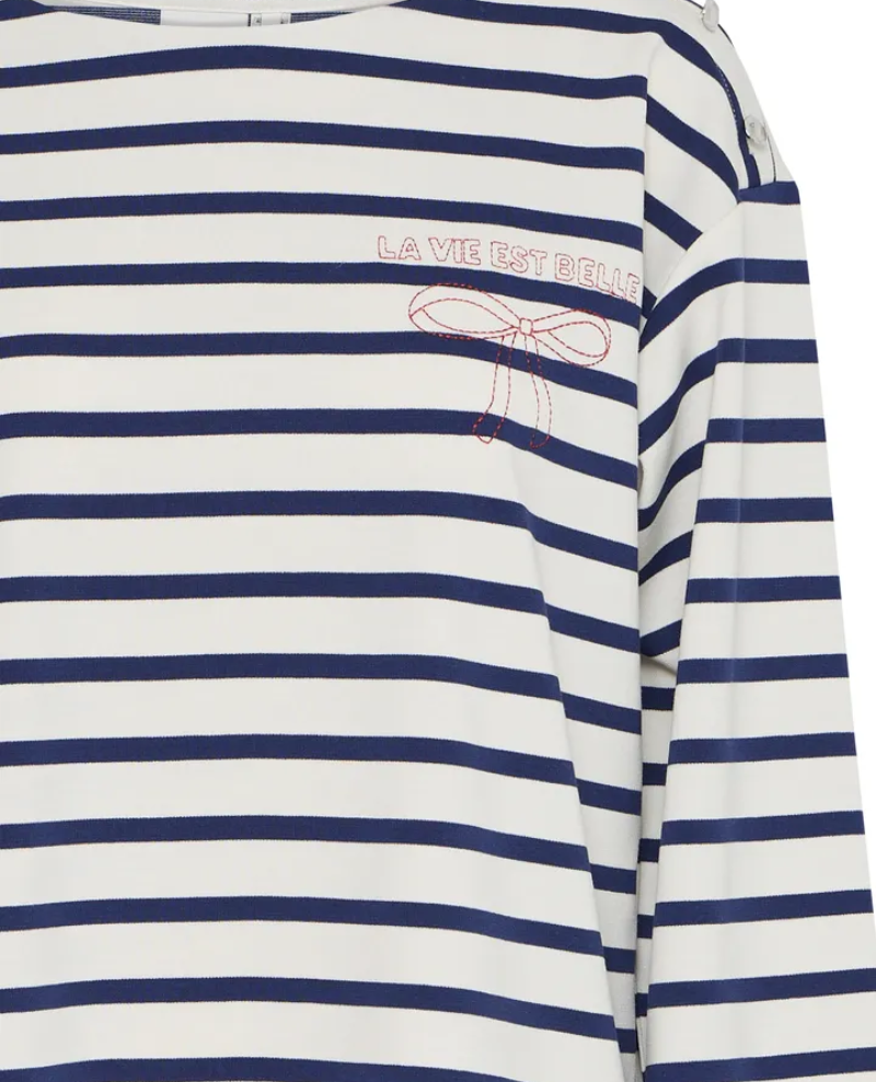 Ichi Itira Stripe Sweatshirt