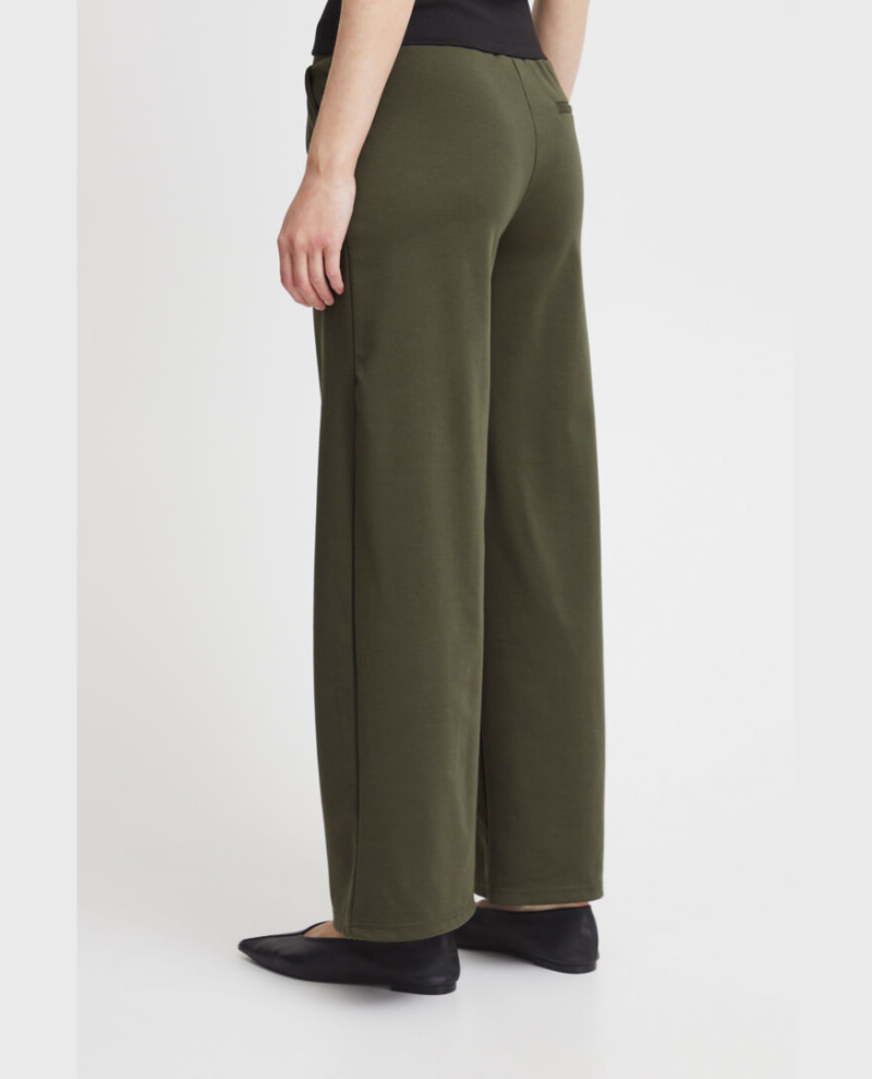 Ichi Kate Forest Night Wide Trousers