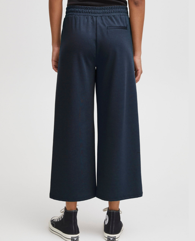 Ichi Kate Navy Wide Leg Culottes