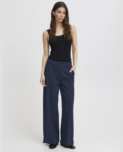 Ichi Kate Office Navy Trousers