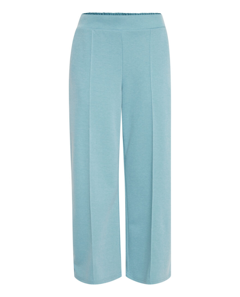 Ichi Kate Pique Nile Blue Trousers