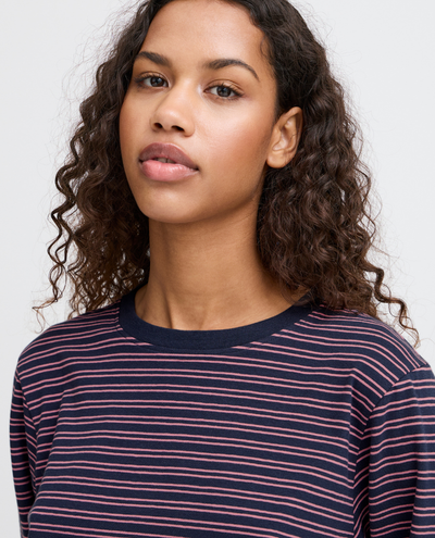 Ichi Mira Navy Stripe T-Shirt