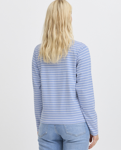 Ichi Mira Zen Blue Sea Stripe T-Shirt