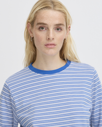 Ichi Mira Zen Blue Sea Stripe T-Shirt