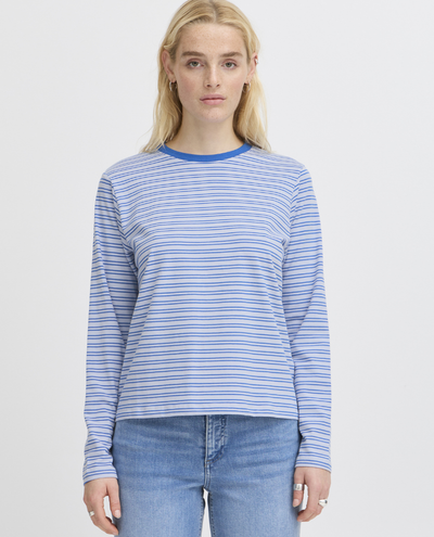 Ichi Mira Zen Blue Sea Stripe T-Shirt