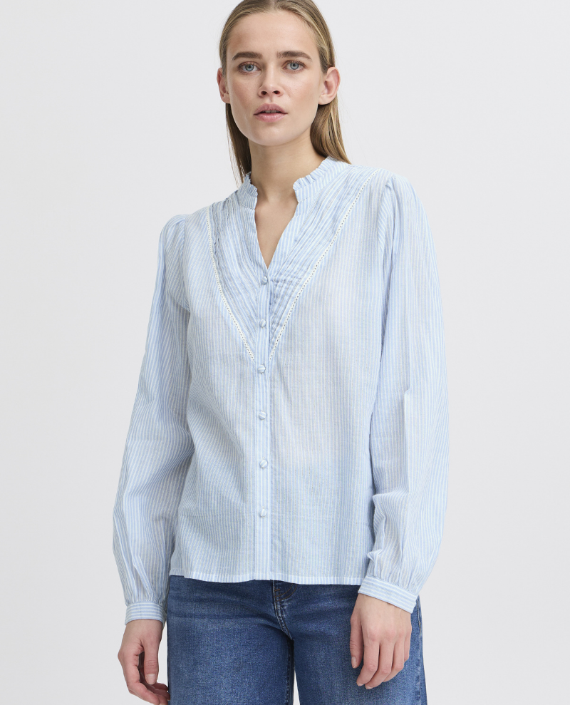 Ichi Romancy Zen Blue Blouse